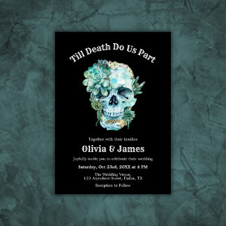 Til Death Do us Part Gothic Halloween Hochzeit Einladung