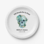 Til Death Do us Part Gothic Halloween Hochzeit Pappteller (Vorderseite)