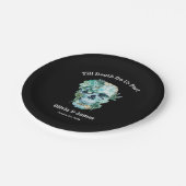 Til Death Do us Part Gothic Halloween Hochzeit Pappteller (Schrägansicht)