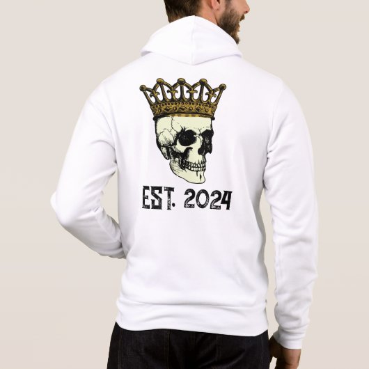 Til Death Do us Part Gothic King Skull Husband Hoodie (Rückseite)