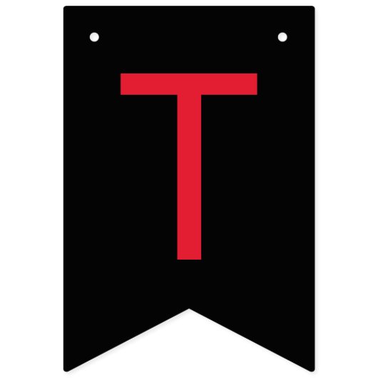 Til Death Do us Part Gothic Moody Black and Red Wimpelkette (Erste Fahne)