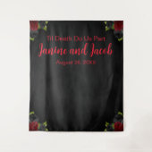 Til Death Do us Part Gothic Rose Foto Hintergrund Wandteppich (Vorderseite)
