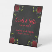 Til Death Do us Part Gothic Rote Rose Tischnummer Sockelschild (Vorderseite)