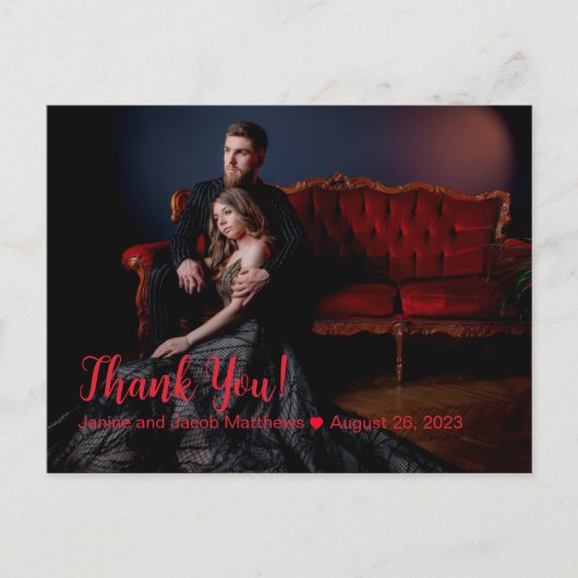 Til Death Do us Part Gothic Vielen Dank Postkarte (Vorderseite)