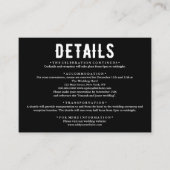 Til Death Do us Part Gothic Wedding Deatils Begleitkarte (Vorderseite)