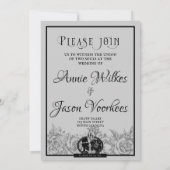 Til Death Do us Part Gothic Wedding Einladung (Rückseite)