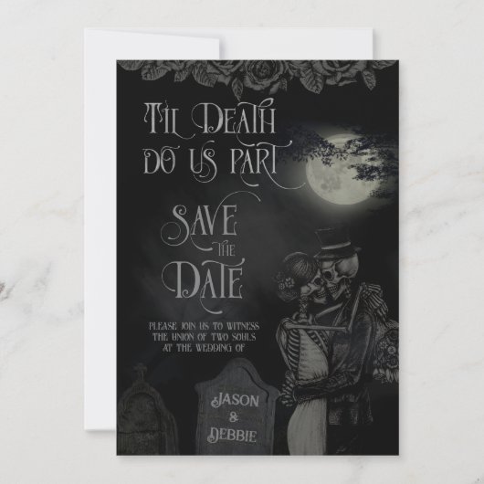 Til Death Do us Part Gothic Wedding Save The Date (Vorderseite)