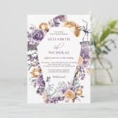 'Til Death Do us Part Halloween Einladung (Stehend Vorderseite)