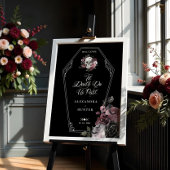 Til Death Do us Part Halloween Gothic Floral Skull Poster