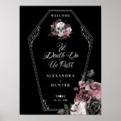 Til Death Do us Part Halloween Gothic Floral Skull Poster (Vorne)