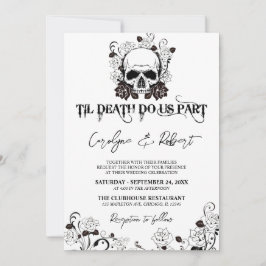 Til Death Do us Part Halloween Gothic Wedding Invi Einladung