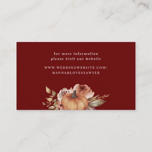 'Til Death Do us Part Halloween Hochzeit Begleitkarte (Rückseite)