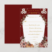 'Til Death Do us Part Halloween Hochzeit RSVP (Vorne/Hinten)