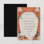 'Til Death Do us Part Halloween Hochzeit RSVP Karte (Vorne/Hinten)