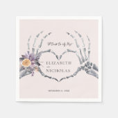 "Til Death Do us Part | Halloween Hochzeit Serviette (Vorderseite)