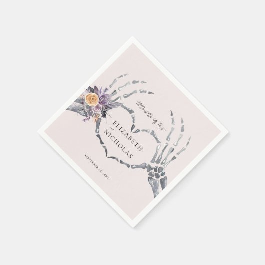 "Til Death Do us Part | Halloween Hochzeit Serviette (Ecke)