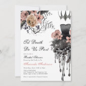 Til Death Do us Part Halloween Pink Brautparty Einladung (Vorderseite)