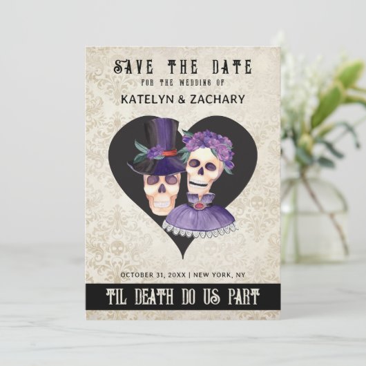 Til Death Do us Part Halloween Save The Date (Stehend Vorderseite)