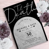 Til Death Do us Part Headstone Black Wedding Einladung