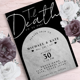 Til Death Do us Part Headstone Black Wedding Einladung