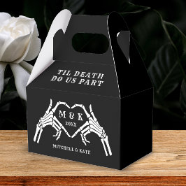 Til Death Do us Part Heart Hand Black Wedding Geschenkschachtel
