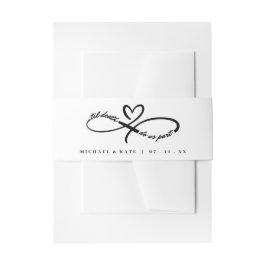 Til Death Do us Part Infinity Symbol Heart Wedding Einladungsbanderole