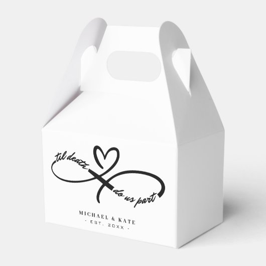 Til Death Do us Part Infinity Symbol Heart Wedding Geschenkschachtel (Vorderseite)