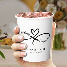 Til Death Do us Part Infinity Symbol Heart Wedding Pappbecher