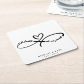 Til Death Do us Part Infinity Symbol Heart Wedding Rechteckiger Pappuntersetzer (angewinkelt)