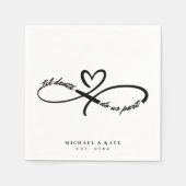 Til Death Do us Part Infinity Symbol Heart Wedding Serviette (Vorderseite)