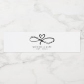 Til Death Do us Part Infinity Symbol Heart Wedding Wasserflaschenetikett (Einzelnes Label)