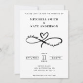 Til Death Do us Part Infinity Symbol Wedding Einladung (Vorderseite)