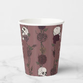 ’Til Death Do Us Part Mauve Pink Gothic Hochzeit Pappbecher (Links)
