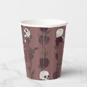 ’Til Death Do Us Part Mauve Pink Gothic Hochzeit Pappbecher (Rechts)