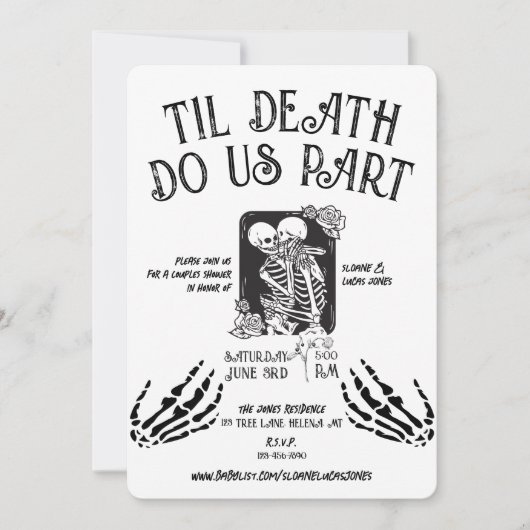 Til Death Do us Part | Paare Dusche Einladung | B+ (Vorderseite)