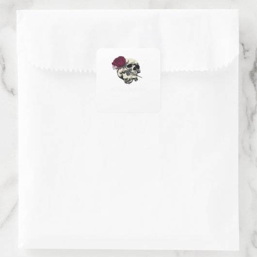 Til Death Do us Part Quadratischer Aufkleber (Tasche)