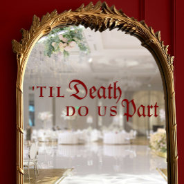 Til Death Do us Part Red Vampire Wedding Fensteraufkleber