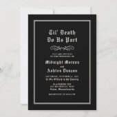 Til Death Do us Part Rose Tarot Hochzeit Einladung (Rückseite)