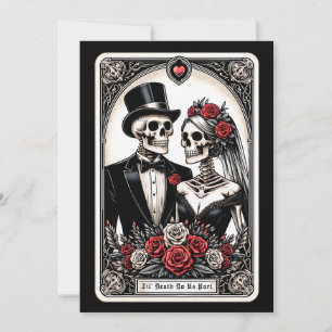 Til Death Do us Part Rose Tarot Hochzeit Einladung