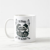 Til Death Do us Part Skeleton Brie and Groom Marr Kaffeetasse (Links)