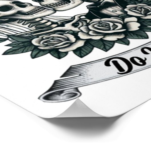 Til Death Do us Part Skeleton Brie and Groom Marr Poster (Ecke)