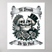 Til Death Do us Part Skeleton Brie and Groom Marr Poster (Vorne)