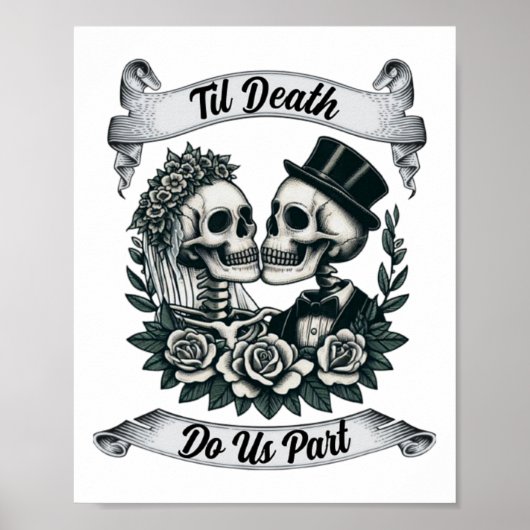 Til Death Do us Part Skeleton Brie and Groom Marr Poster (Vorne)