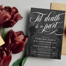 Til Death Do us Part Skeleton Elegant Goth Wedding