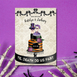Til Death Do us Part Skeleton Halloween Hochzeit Save The Date