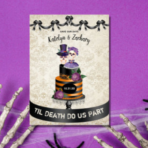 Til Death Do us Part Skeleton Halloween Hochzeit Save The Date
