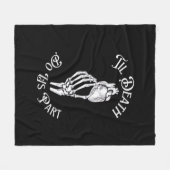 Til Death Do us Part Skeleton Hand hält Anatomie Fleecedecke (Vorderseite (Horizontal))