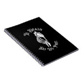 Til Death Do us Part Skeleton Hand hält Anatomie Notizblock (Rechte Seite)