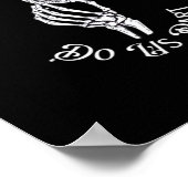 Til Death Do us Part Skeleton Hand hält Anatomie Poster (Ecke)