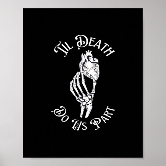 Til Death Do us Part Skeleton Hand hält Anatomie Poster (Vorne)